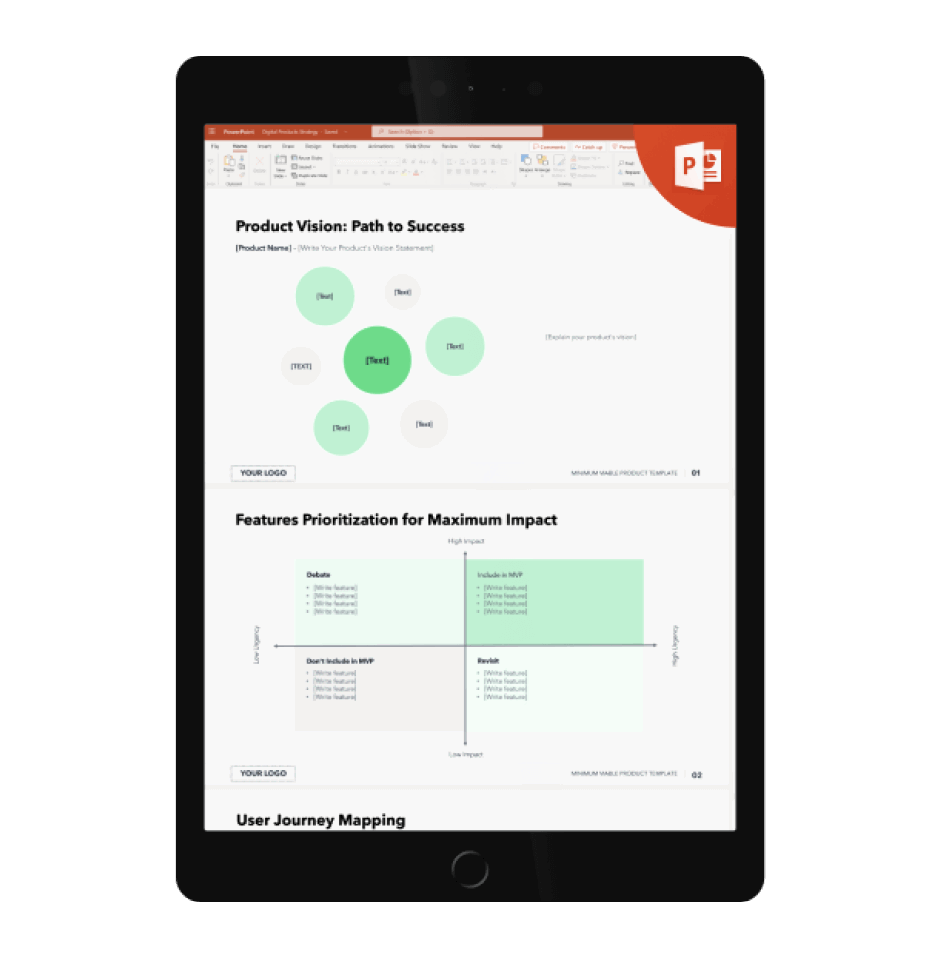 Give your MVP a perfect headstart with our free & editable template!
